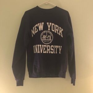 Purple New York University sweatshirt